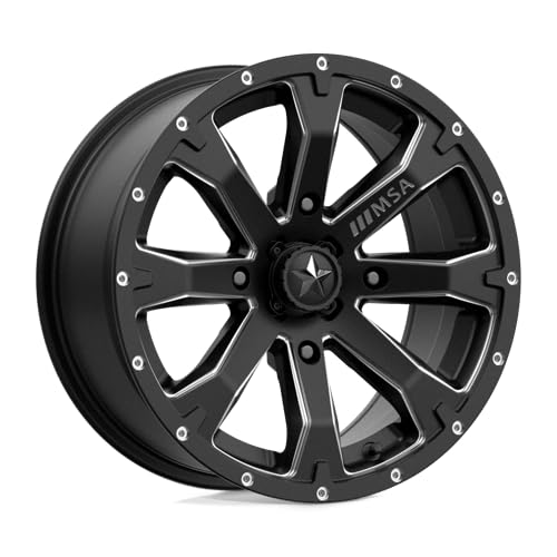 MA42 15X7 4X110 Satin Black Mill 10MM Offset Wheel - M42-05710 | Perfect for Jeep Wrangler, Chevy Silverado & Ford F150 Custom Upgrades