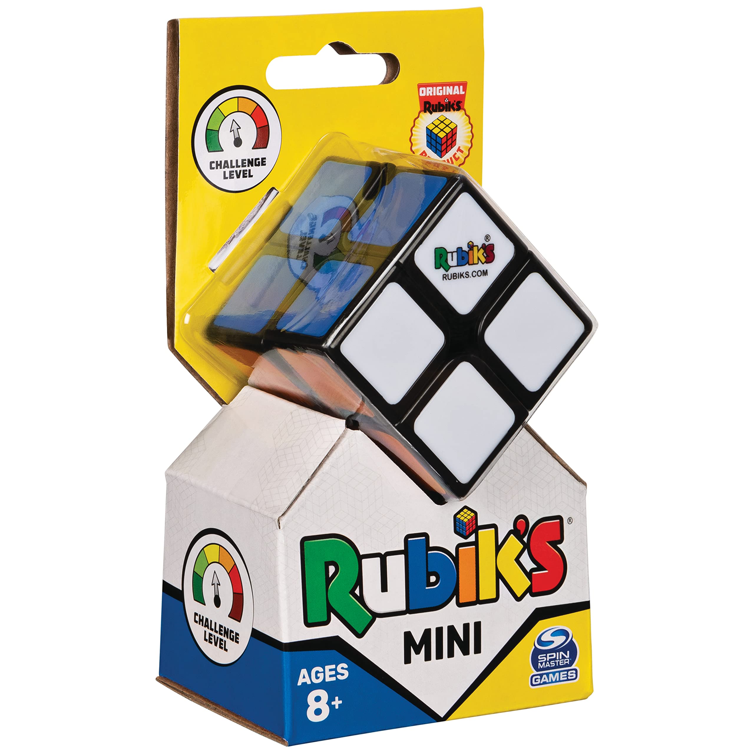 Spin Master Rubik's 2x2 Mini Cube - Original 2-Layer Color Combination Puzzle - Pocket-Sized Brain Teaser for Kids Ages 8+ - Perfect for Travel, Gifts & Educational Play