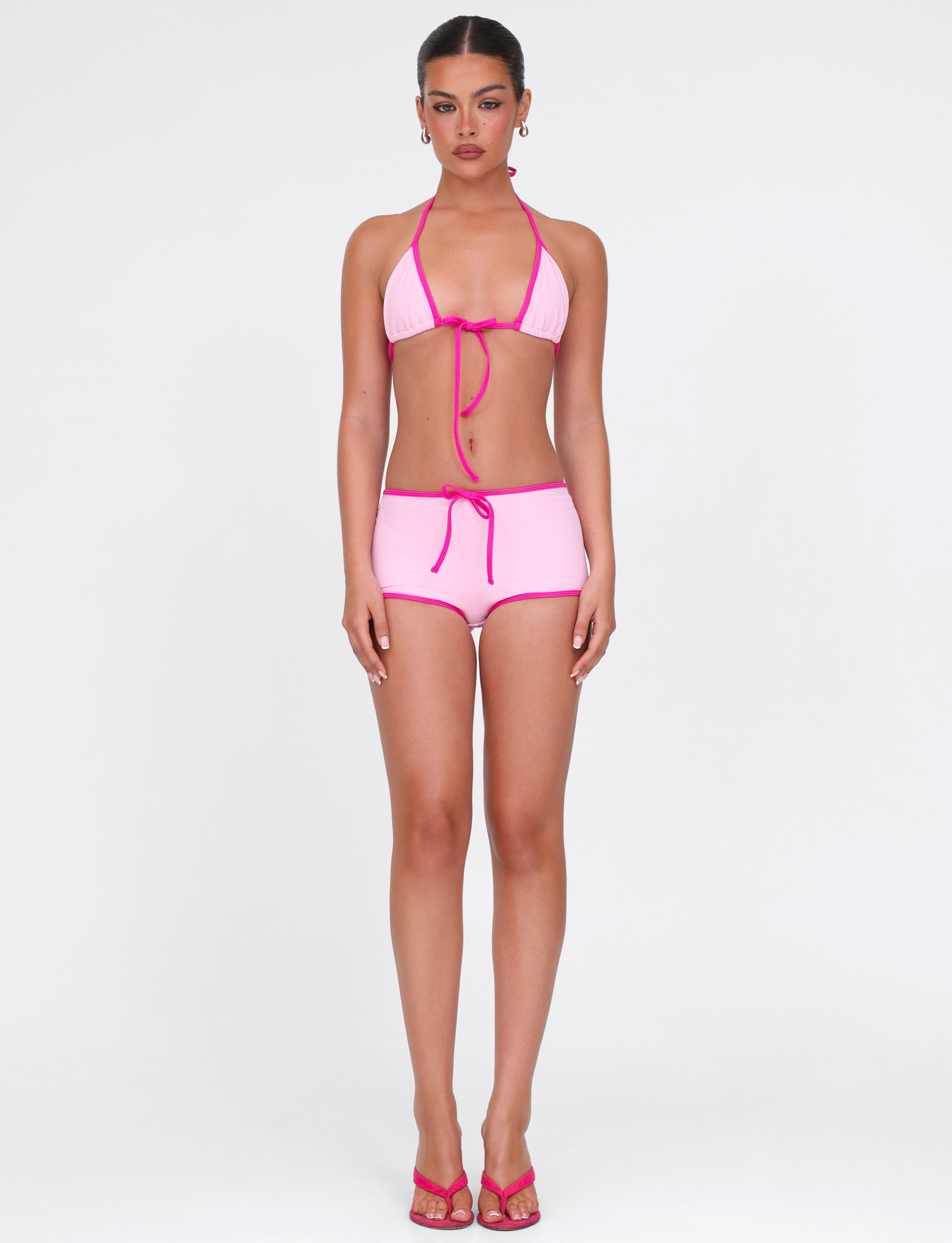 Kristin Bikini Top - Pink Women's Swimwear | Sexy Halter Bikini Top for Beach, Pool & Summer Vacation