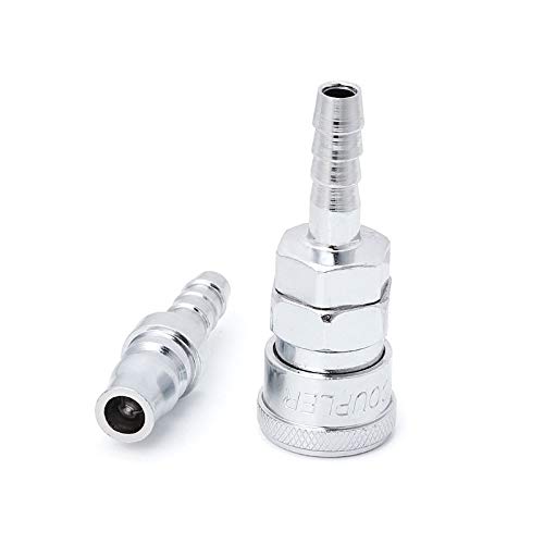 2 Pack 8mm Pneumatic Air Line Quick Release Coupler Connectors for Compressor - Heavy Duty Industrial Air Hose Fittings for Air Tools, Pneumatic Systems & Workshop Use