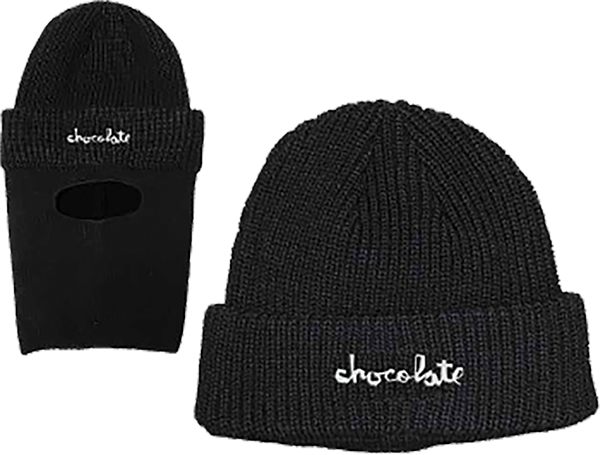 Chocolate OG Chunk Balaclava Ski Mask Beanie - Black Winter Face Cover for Skiing, Snowboarding & Outdoor Activities