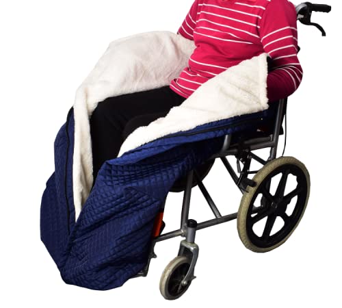 NACHEN Plush Fleece Wheelchair Warmer Blanket for Adults - Winter Leg, Foot & Back Warmth - Cozy Heating Cover for Men & Women (Home Use, Nursing Care, Outdoor Activities)