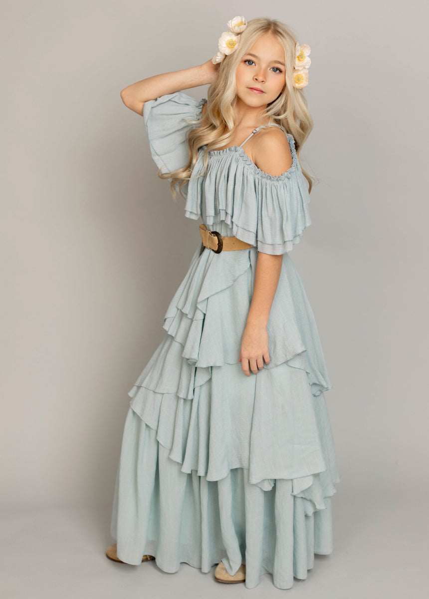 Litta Women's Pale Blue Dress - Elegant Casual & Party Wear for Summer Outings