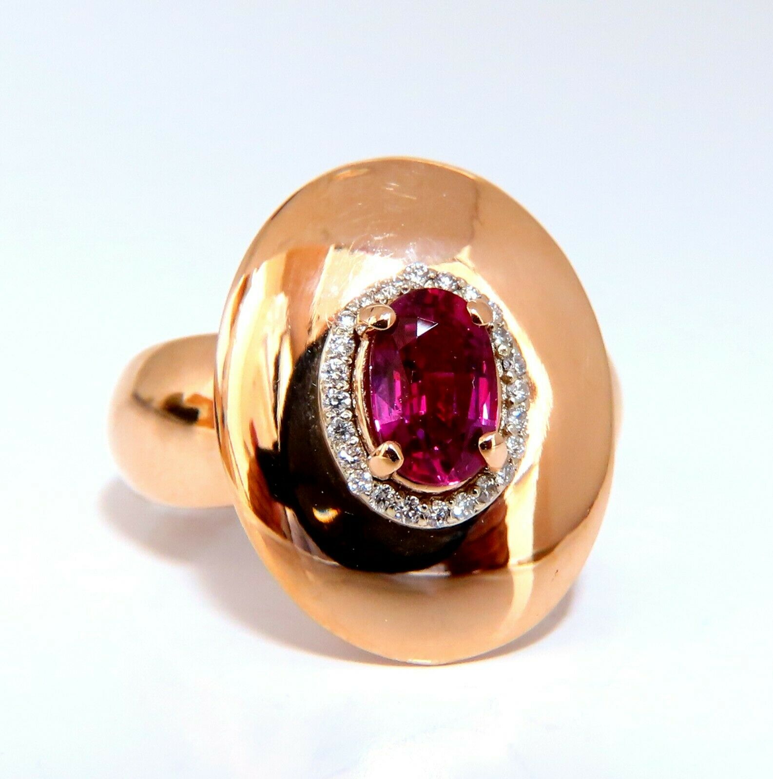 GIA Certified 1.19ct Oval Cut Natural Red No Heat Ruby Diamond Ring in 14K Gold - Perfect for Engagement, Anniversary & Special Occasion Jewelry Gift