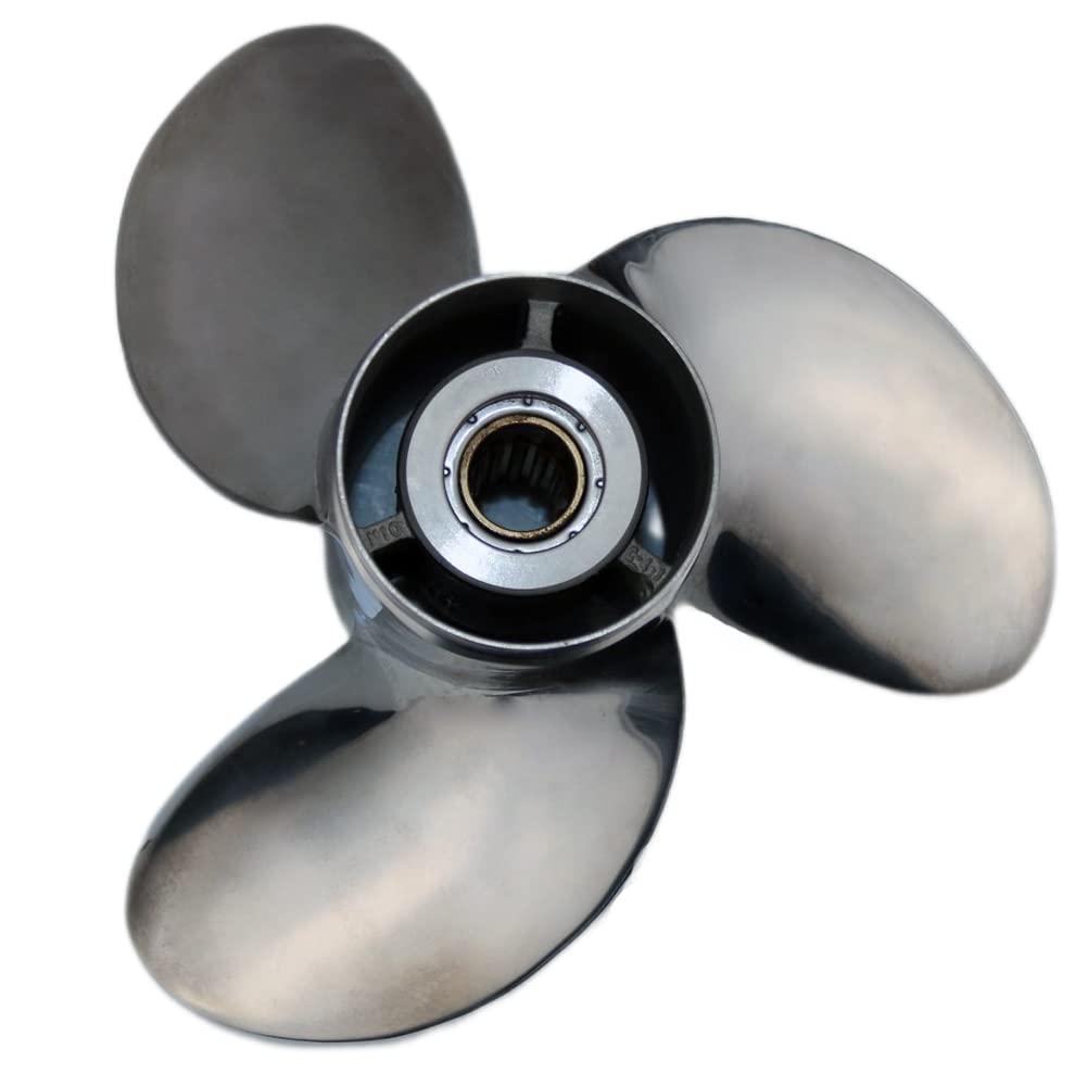 Boatman 10.5x13 Outboard Propeller for Mercury Boat Engine 25-70 HP - 13 Spline Tooth Aluminum & Stainless Steel Replacement - Perfect for Fishing, Boating & Water Sports