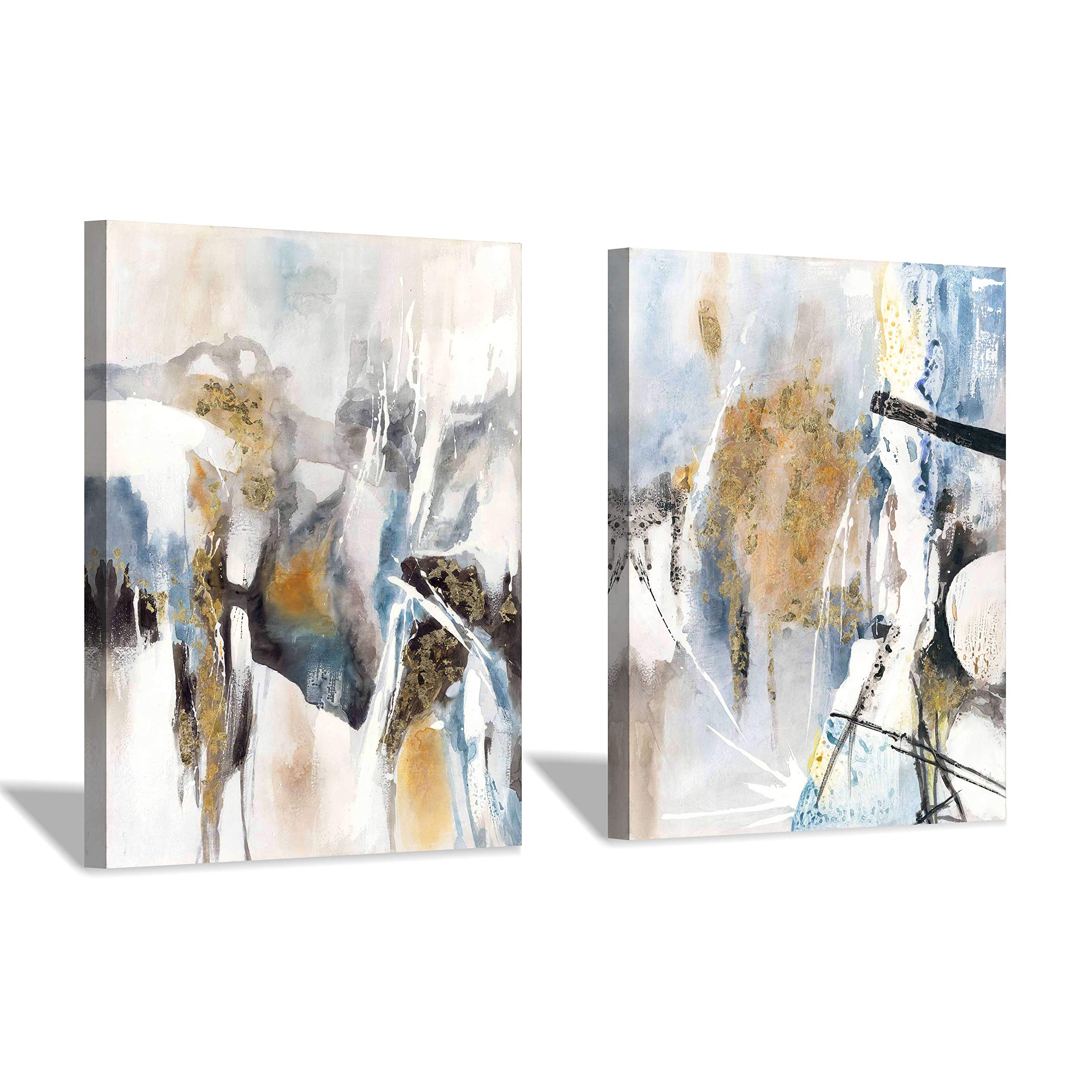 Abstract Canvas Wall Art - Multicolor Modern Print Painting for Bathroom Decor (16