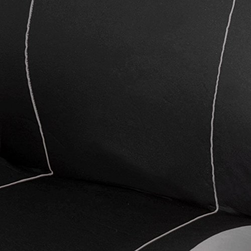 Universal Car Seat Covers & Floor Mats Set - Waterproof & Non-Slip Interior Protection for Cars, Trucks, SUVs | Includes Carpet Mats & Padded Headrest Covers (Black/Grey) + Free Air Freshener | Perfect for Family Road Trips, Pet Owners & Daily Commute