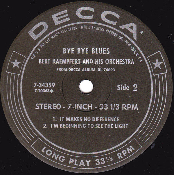 Bert Kaempfert & His Orchestra - Bye Bye Blues (7