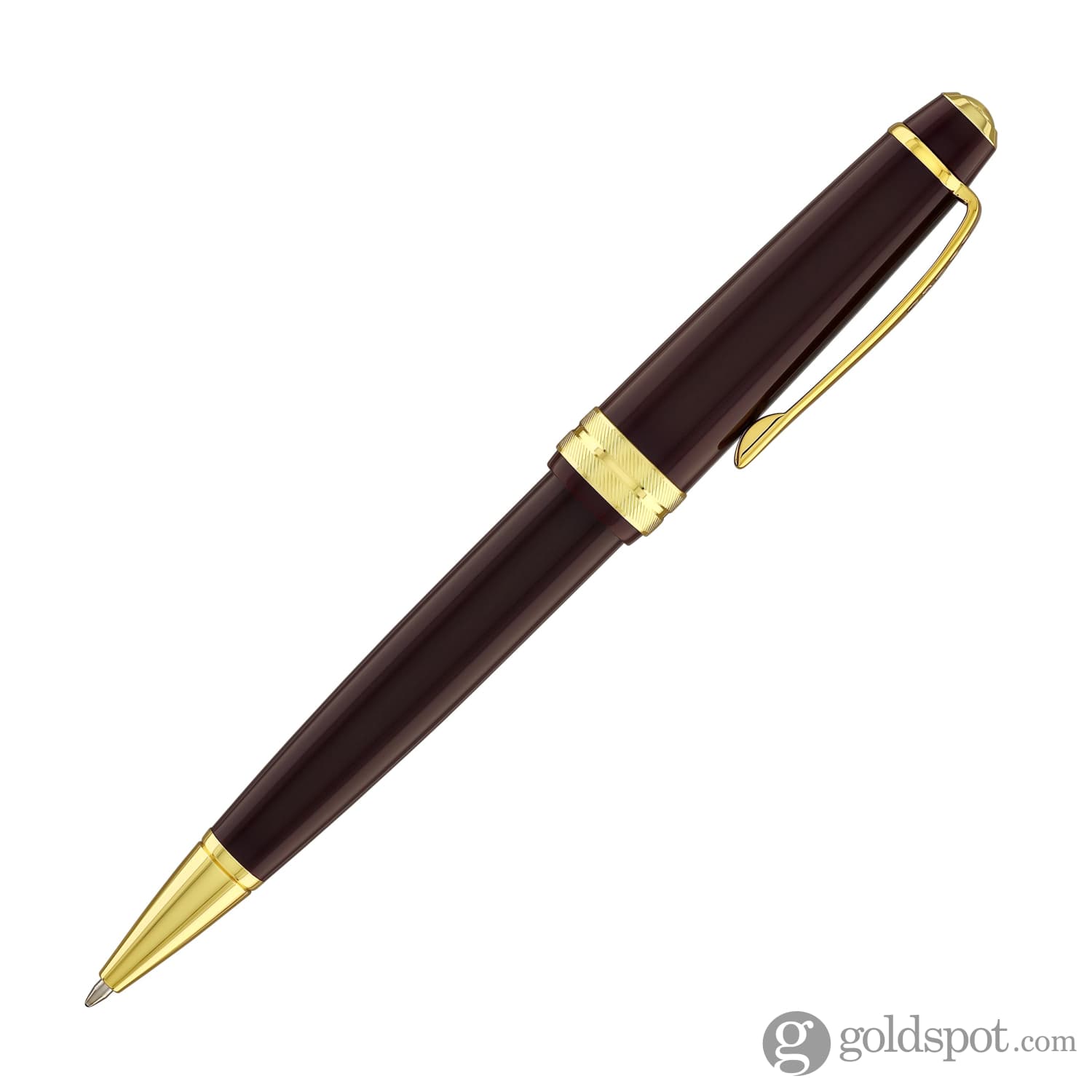 Cross Bailey Light Ballpoint Pen - Glossy Burgundy Resin with Gold Trim - Premium Writing Instrument for Office, School & Gift Giving