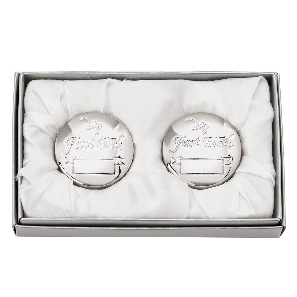 1.5 Inch Round First Tooth & First Curl Keepsake Boxes - Baby Milestone Memory Box for Newborns, Perfect for Preserving Baby's First Tooth and First Lock of Hair
