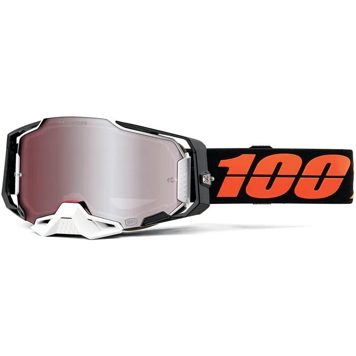 Armega MX Goggles - 100% UV Protection Motorcycle Goggles with Mirror Lens for Off-Road Racing & Snow Sports
