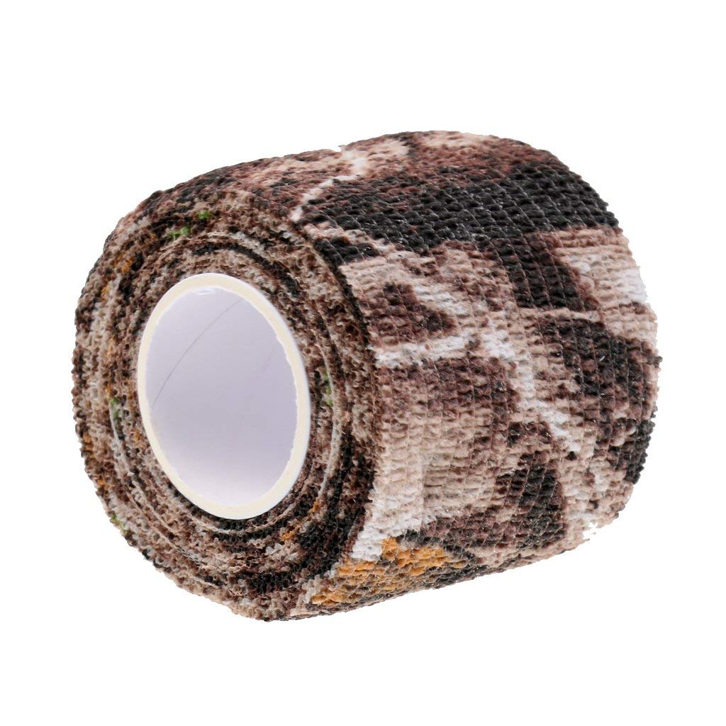 5-Pack Camouflage Tape for Hunting & Paintball - 5cm x 2.2m Stealth Wrap - Outdoor Gear for Tree Stands, Guns, Bows & Equipment - Waterproof Camo Tape for Tactical Use & Wildlife Photography