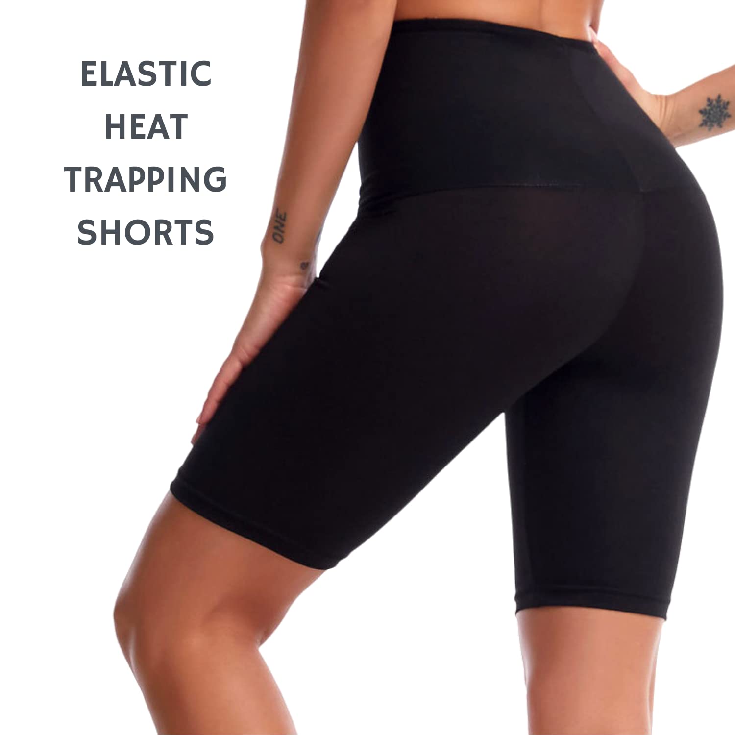Nano Hertz Sauna Sweat Shorts for Women - Waist Trainer Shapewear with Thigh Compression for Weight Loss, Workout & Fitness | Perfect for Gym, Yoga & Home Exercise