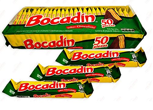 Bocadin Wafer Snack Cookies - 50 Count Pack | Crispy Layered Vanilla Cream Wafers | Perfect for Office Snacks, School Lunches & Tea Time Treats
