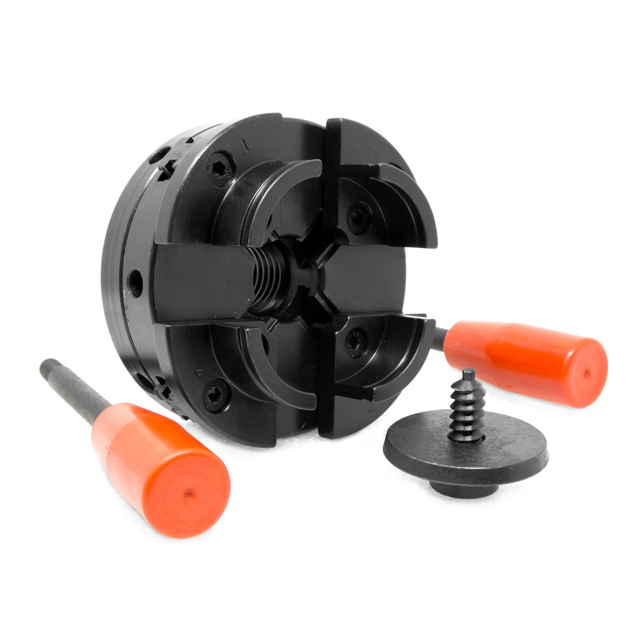 WEN LA4444 4-Inch 4-Jaw Self-Centering Lathe Chuck Set with 1-Inch x 8TPI Thread – Perfect for Metalworking, Woodturning, and DIY Projects