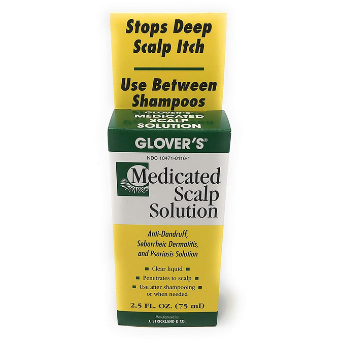 Glover's Medicated Scalp Solution 2.5 oz - Psoriasis & Dandruff Relief Treatment for Dry Itchy Scalp - Soothes Irritation & Promotes Healthy Hair Growth
