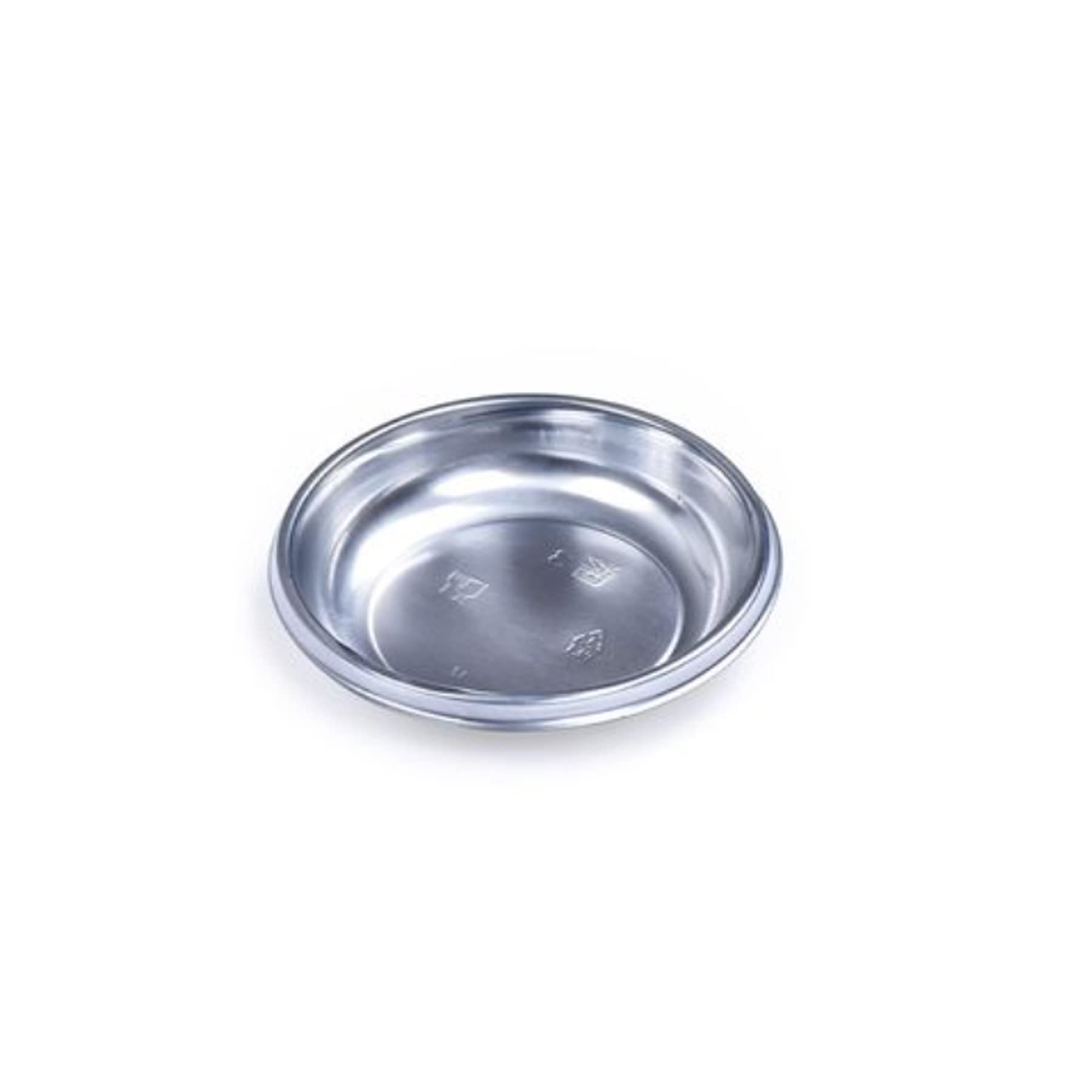 100-Pack Silver Mini Round Disposable Sauce Dishes - Small Dipping Plates for Desserts, Soy Sauce, Soup & Seasoning | Perfect for Home, Restaurants, Parties & Catering Events
