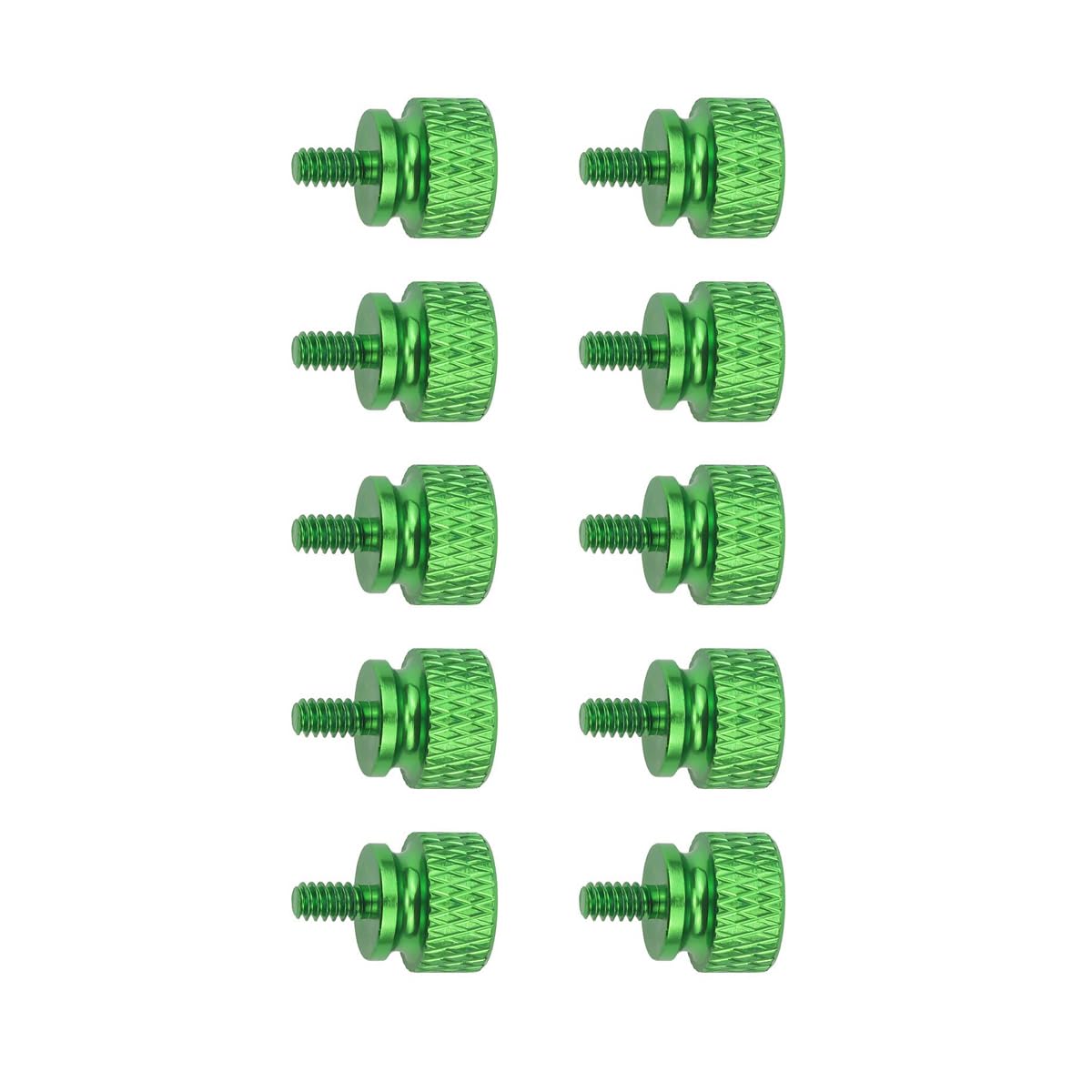 10Pcs 6-32 Thread Green Thumb Screws for PC Computer Case & Power Supply - Perfect for DIY PC Builds and Hardware Upgrades