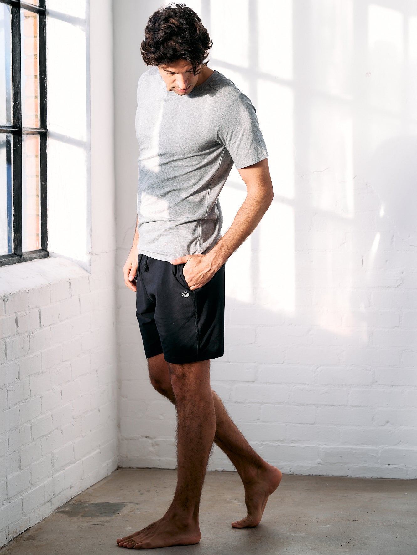 Men's Cotton Drawstring Shorts - Comfortable & Breathable Casual Shorts for Summer, Gym, Lounge & Outdoor Activities - Black