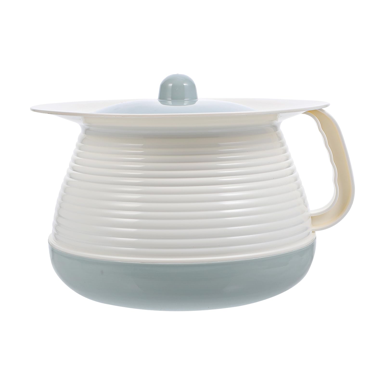 Healifty Plastic Urinal Chamber Pot with Lid & Handle - Portable Spittoon, Emergency Toilet Pot for Adults, Elderly & Pregnant Women - Night Use, Bedside Convenience, Hospital & Home Care (Blue)