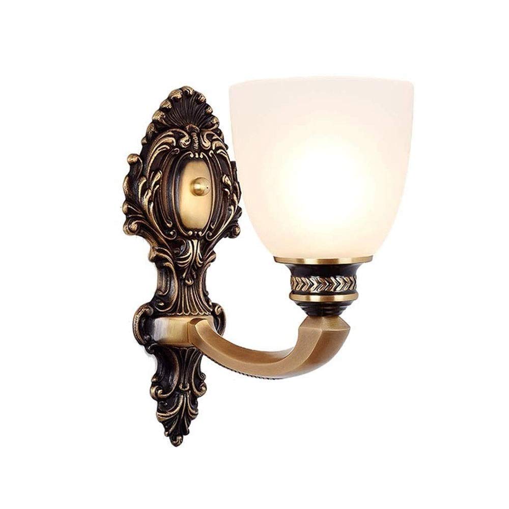 Vintage European Style Wall Mounted Light - All Copper Wall Lamp for Bedroom, Living Room, Dining Room - Retro Atmosphere Lighting for Home, Staircase, Hallway - Perfect for Houses, Villas, Bars & Restaurants (Ideal for Creating Cozy Ambiance in Bedrooms or Elegant Dining Spaces)