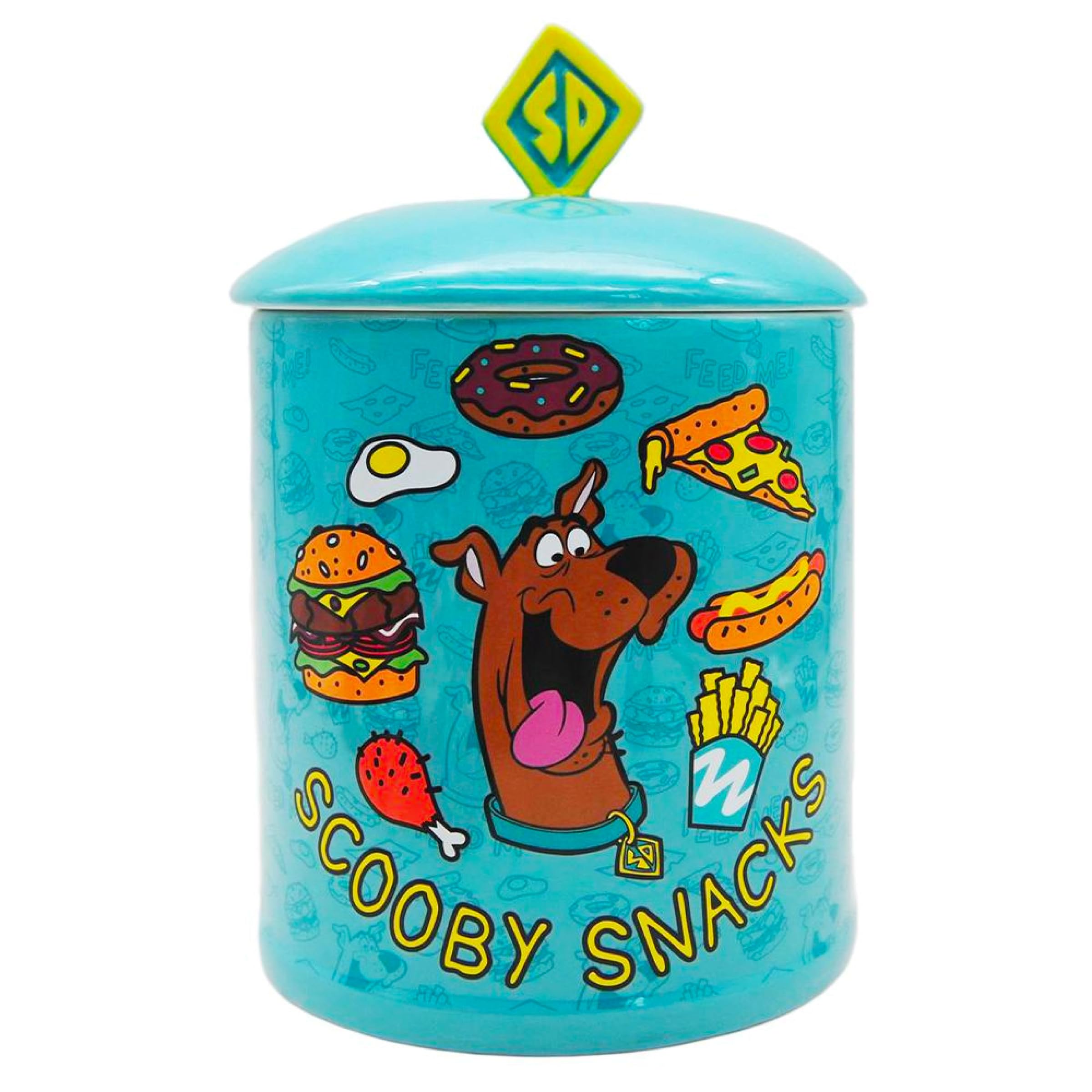 Scooby Doo Scooby Snacks Ceramic Cookie Jar - Large 16oz Snack Storage Container for Cookies, Candy, Treats - Perfect for Kitchens, Parties, Gifts & Collectibles