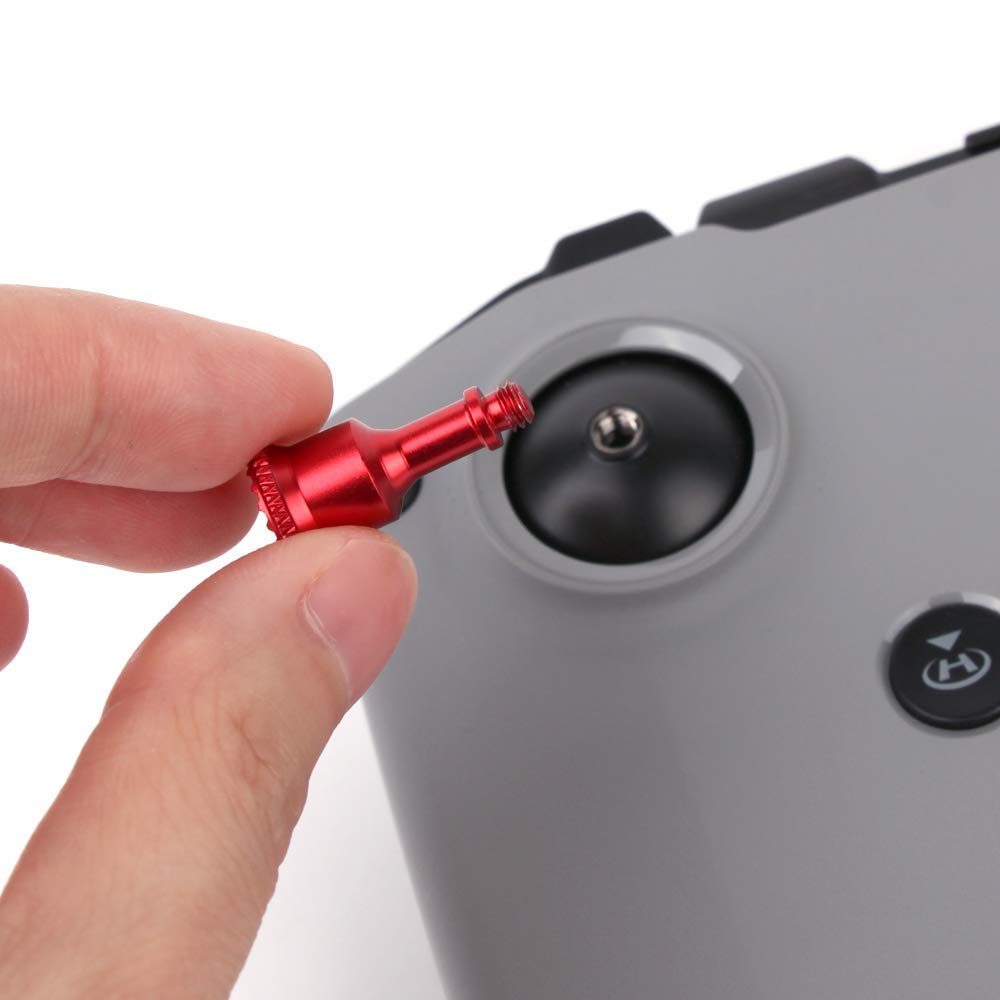 DJI Mavic 3 Air 2 / Mini 2 Thumb Rocker - CNC Aluminum Alloy Joystick for DJI Air 2S / Mavic 3 / Air 2 / Mini 2 Remote Controller (Red) - Perfect for Aerial Photography & Drone Control Accessories