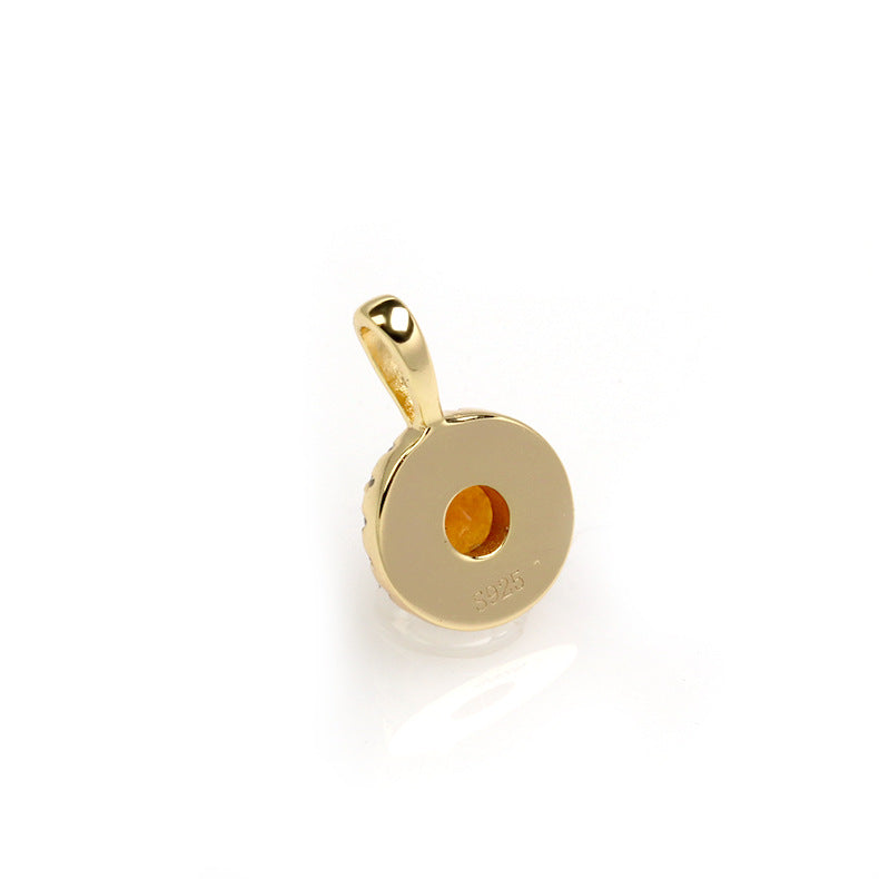 Spessartine Garnet Red Halo Birthstone Pendant Necklace & Charm | January Birthstone Jewelry | Perfect for Valentine's Day Gifts & Anniversary Presents | TB1650