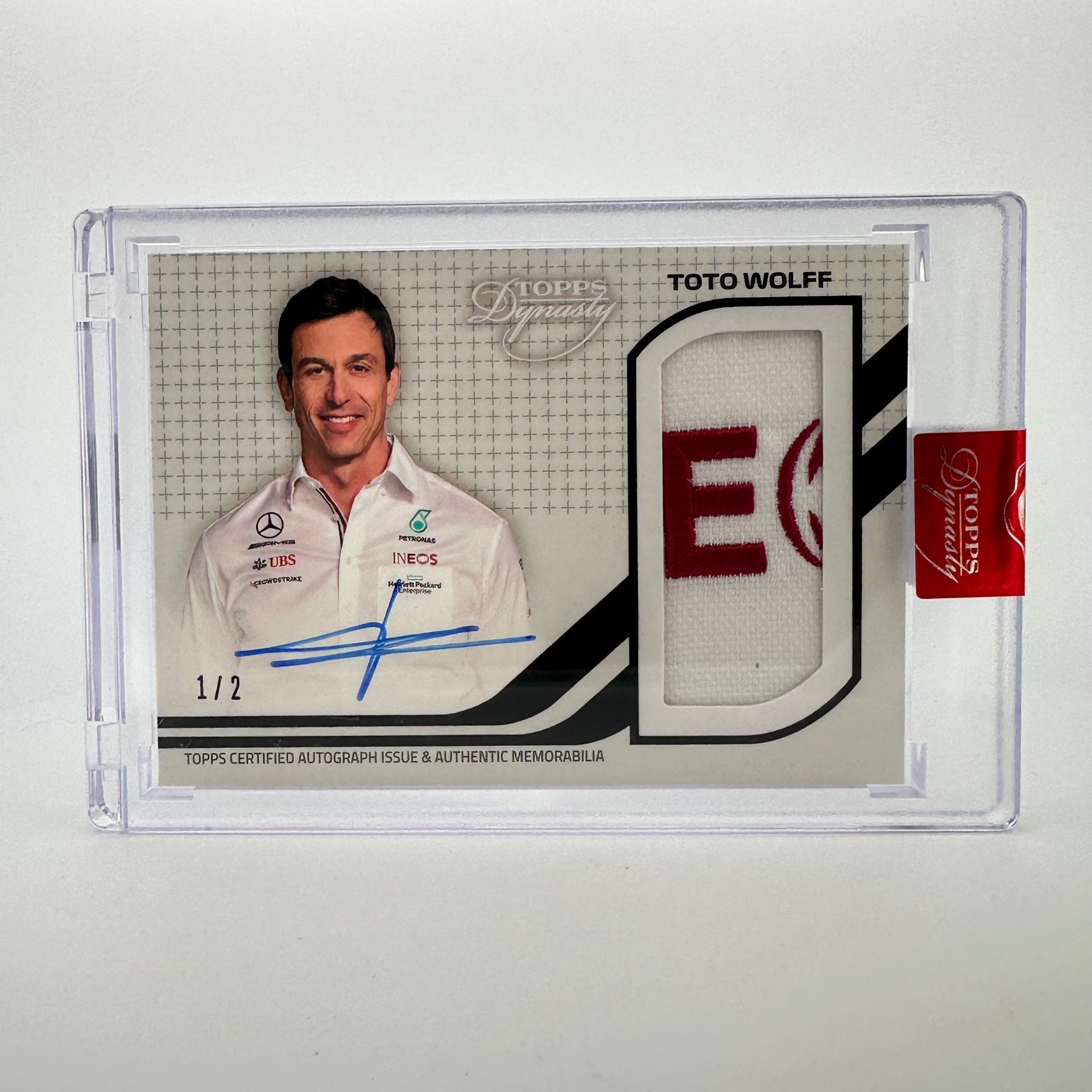 2021 Toto Wolff Dynasty Autograph Patch #DAP TW - 1/2 Black Limited Edition - Perfect for Formula 1 Collectors, Sports Memorabilia Displays, and Racing Enthusiast Gifts