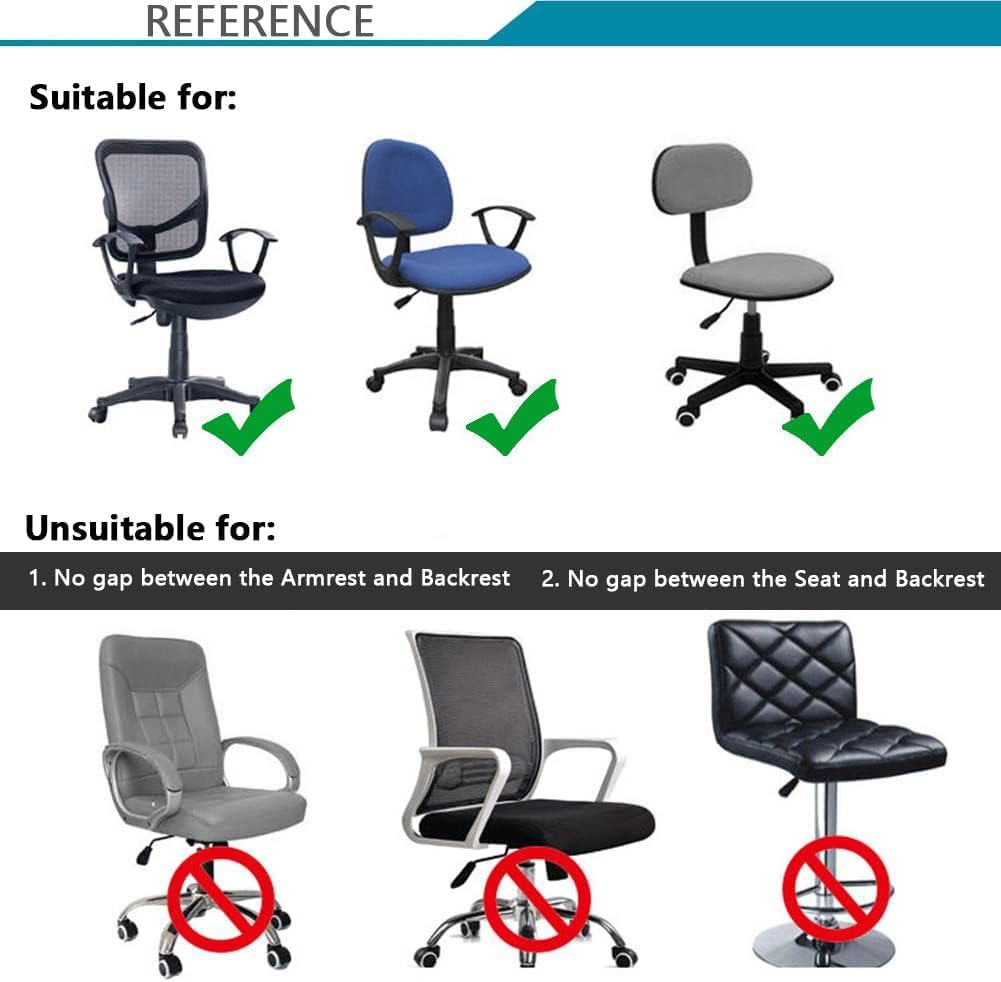 Melaluxe Universal Stretchable Office Chair Cover - Protective & Breathable Computer Chair Slipcover for Home & Office Use - Fits Most Swivel & Rolling Chairs (Black) | Perfect for Workspaces, Gaming Setups & Conference Rooms