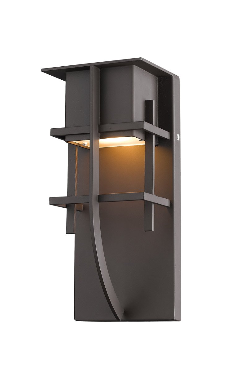 1 Light Wall Sconce with Deep Bronze Finish - Aluminum LED Integrated Bulb (5 Inch, 11W) - Perfect for Bedroom, Hallway & Entryway Lighting