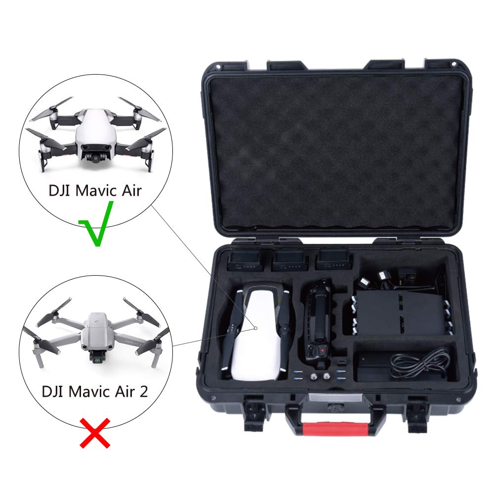 Smatree 10.2L Waterproof Hard Carrying Case for DJI Mavic Air & Fly More Combo - Durable Travel Storage for Mavic Air Drone & Accessories - Perfect for Outdoor Adventures, Air Travel & Drone Protection