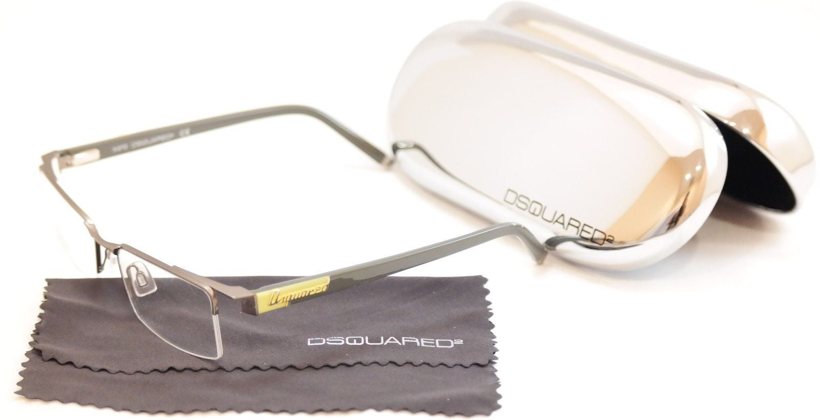 Dsquared2 DQ5069 015 Gray Plastic & Metal Eyeglasses Frame - High Quality 53-18-140 Size | Stylish Unisex Glasses for Fashion & Everyday Wear
