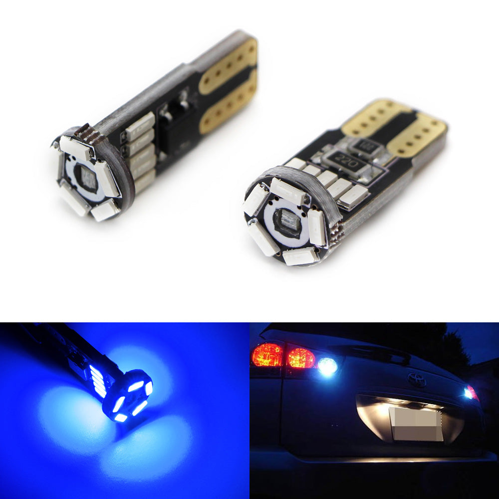 2 Pack Blue 15 SMT T10 LED Bulbs - Super Bright 912 920 921 Wedge Backup Lights for Cars, Trucks, SUVs - Perfect for Reverse Lights, Interior Dome Lights & License Plate Illumination