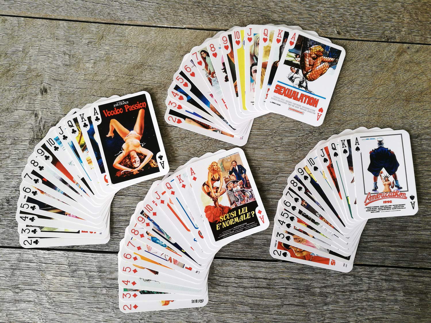 Vintage Sexy Movie Poster Playing Cards - 54 Unique Poker Deck with Classic Sex Comedy Art - Perfect for Poker Nights, Gag Gifts & Collectors