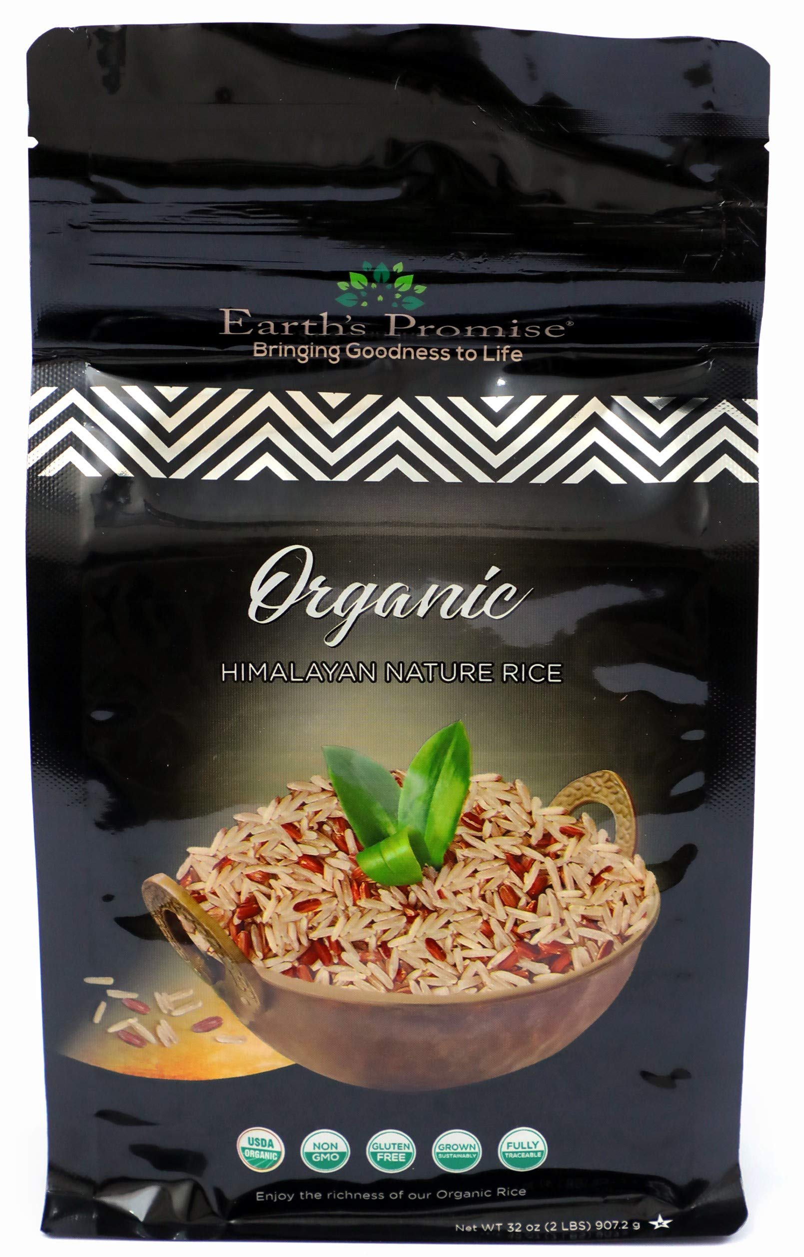 Organic Red Rice & Brown Rice Blend 32oz (1-Pack) - Non-GMO, Gluten Free, Low Glycemic, Allergen Free | Healthy Whole Grain for Vegan, Keto & Paleo Diets | Perfect for Rice Bowls, Stir Fry & Meal Prep