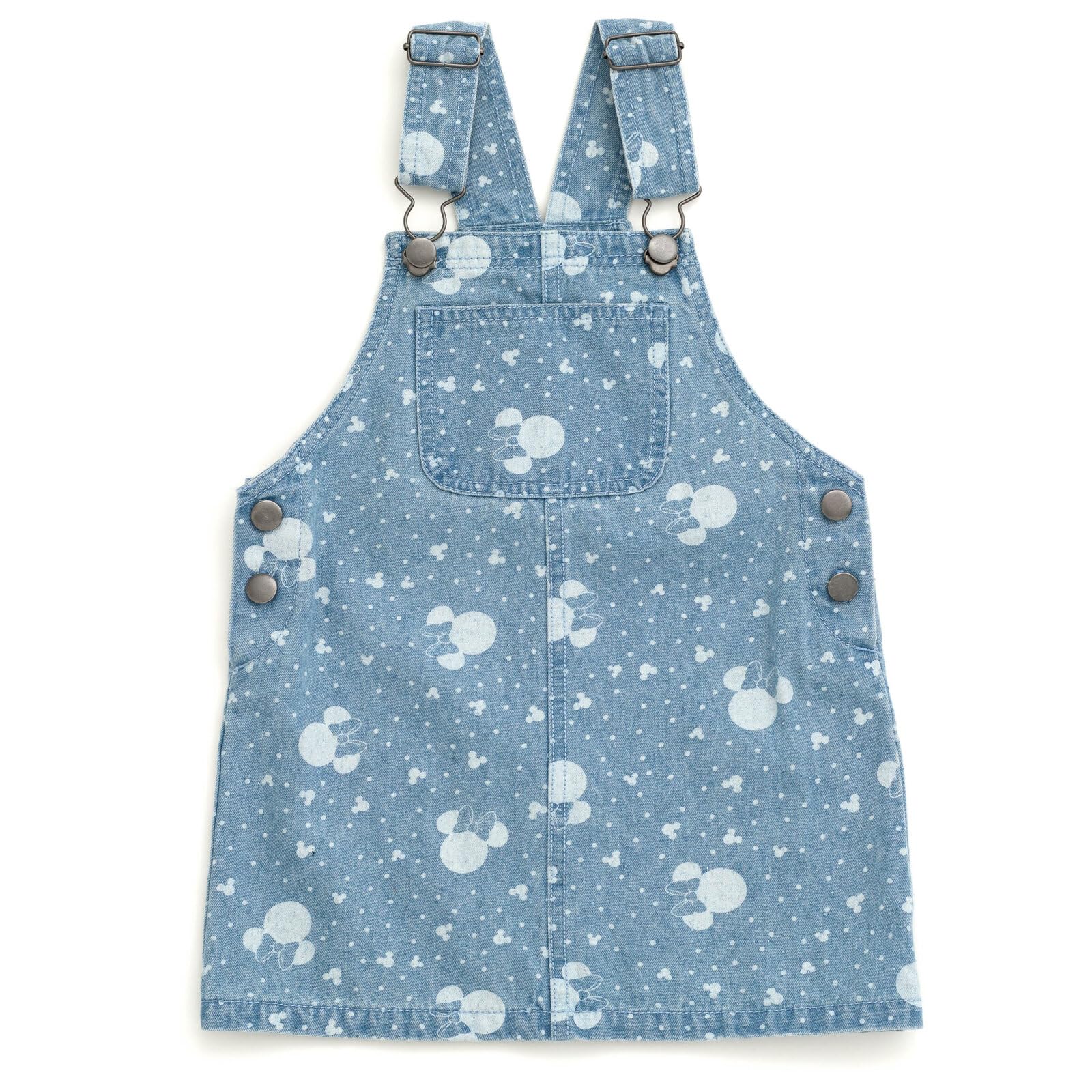 Disney Minnie Mouse Vintage Wash Denim Overalls & T-Shirt Outfit Set for Baby Girls (6-24 Months) - Cute Casual Playwear for Daycare & Family Outings