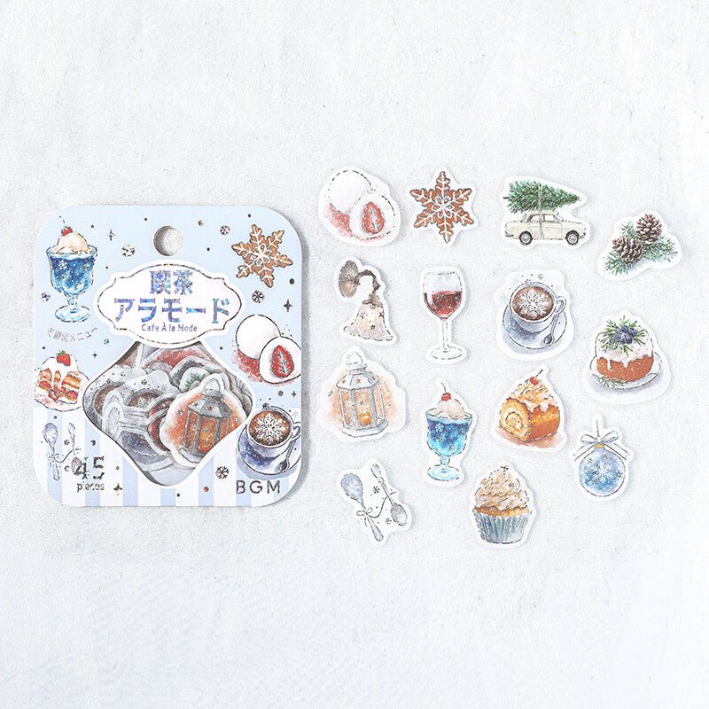 BGM Foil Stamping Winter Stickers - Festive Holiday Decals for Scrapbooking, Journals & DIY Crafts - Perfect for Christmas Cards, Gift Wrapping & Seasonal Decorations