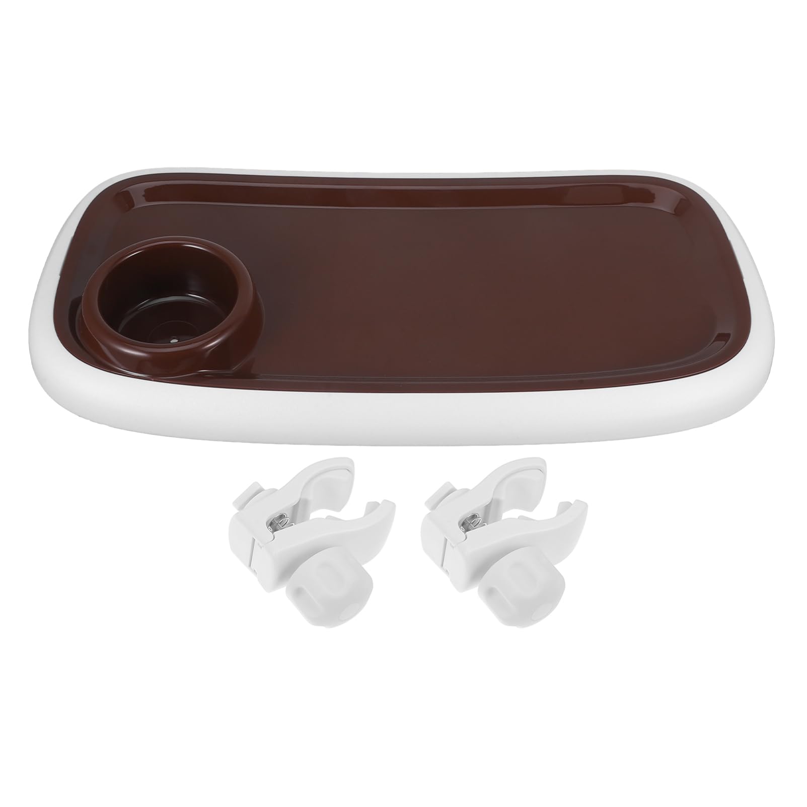 ANDRESLAD Stroller Tray with Cup Holder - ABS Snack & Food Tray for Baby Strollers - Perfect for Coffee, Snacks, and On-the-Go Meals