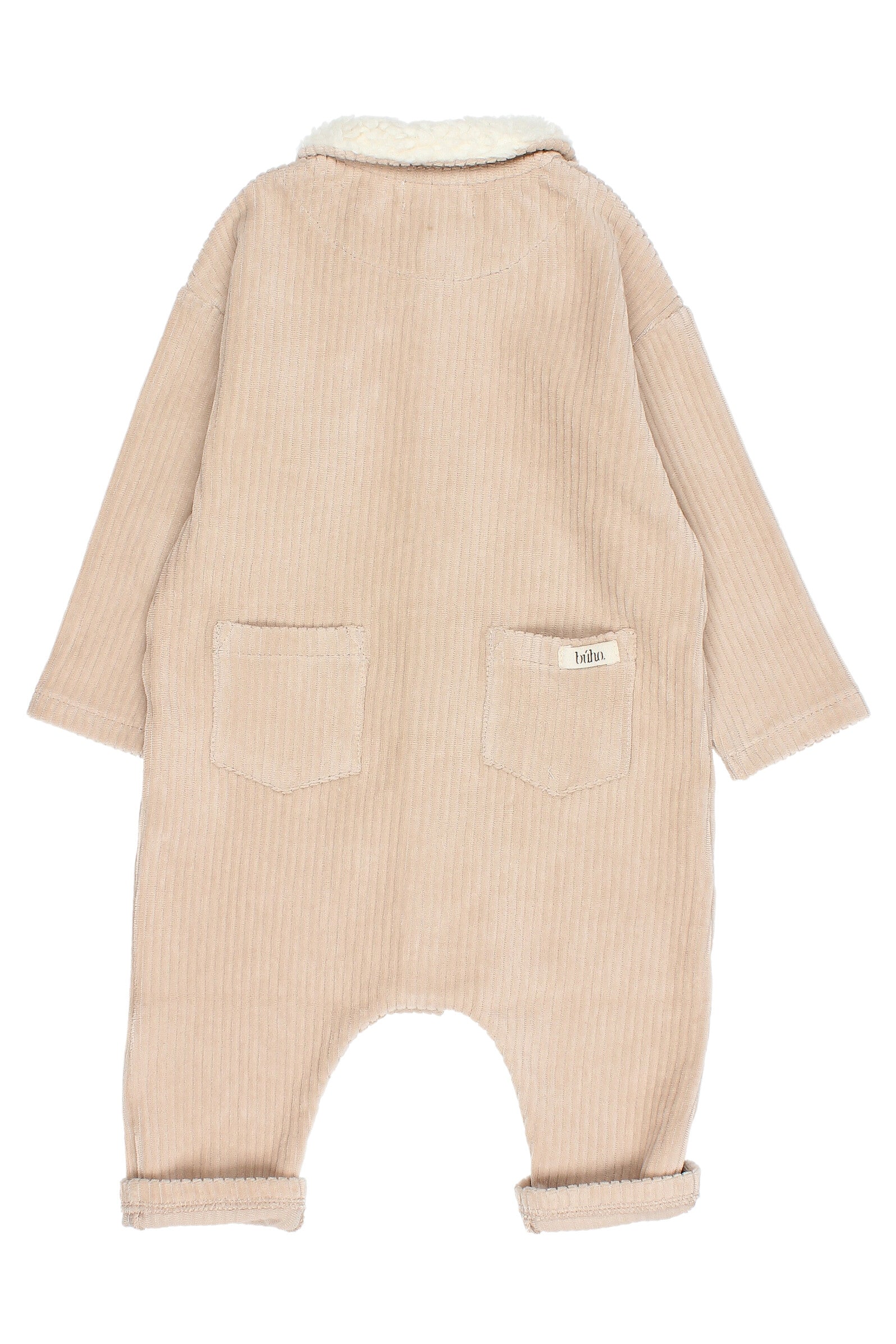 Indiana Corduroy Sherpa Collar Romper for Women - Cozy Winter Jumpsuit with Fleece Lining for Casual Outings & Holiday Outfits
