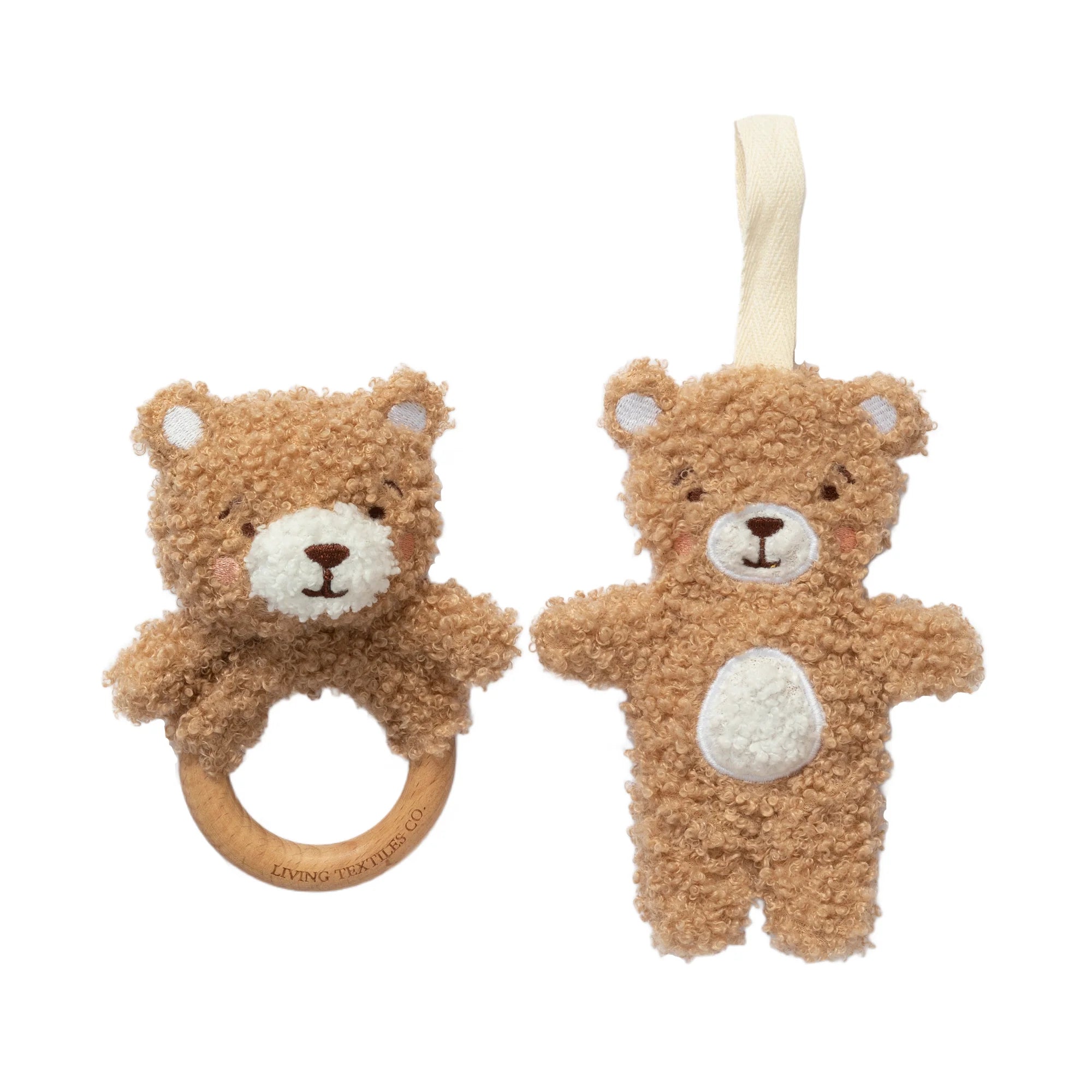 Cuddly Bear Teething Ring & Pacifier Clip Set - Soothing Relief for Babies - Perfect for On-the-Go, Travel, and Everyday Use