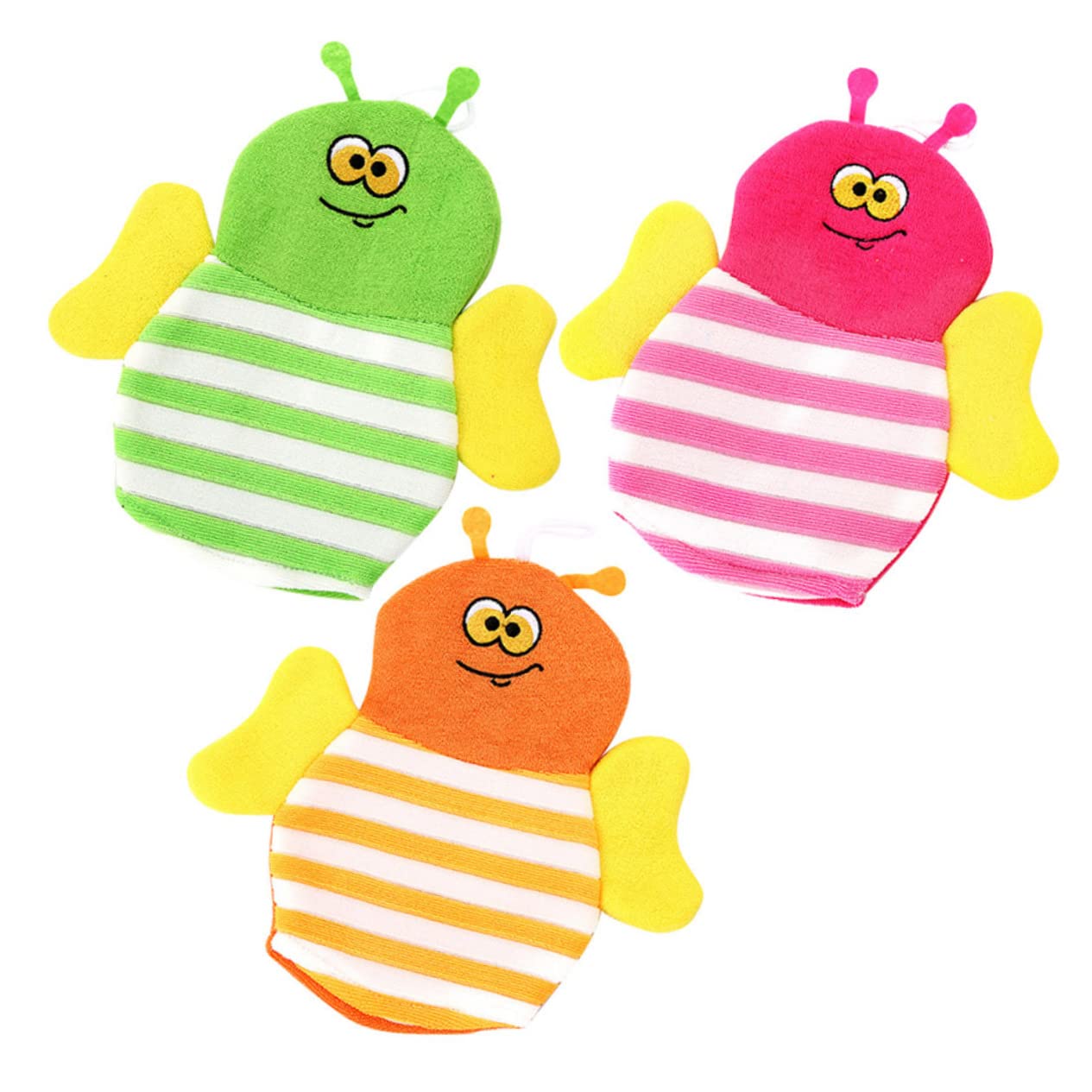 15 Pcs Kids Bath Gloves & Washcloths - Soft Polyester Cotton Bath Towel Puppets for Toddler & Baby Bath Time Fun - Perfect for Sensitive Skin, Playtime & Learning Colors