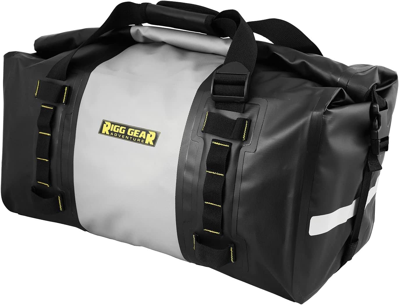 Nelson Rigg Hurricane 40L Waterproof Dry Duffle Bag - Black/Gray - Perfect for Motorcycle Travel, Camping & Outdoor Adventures