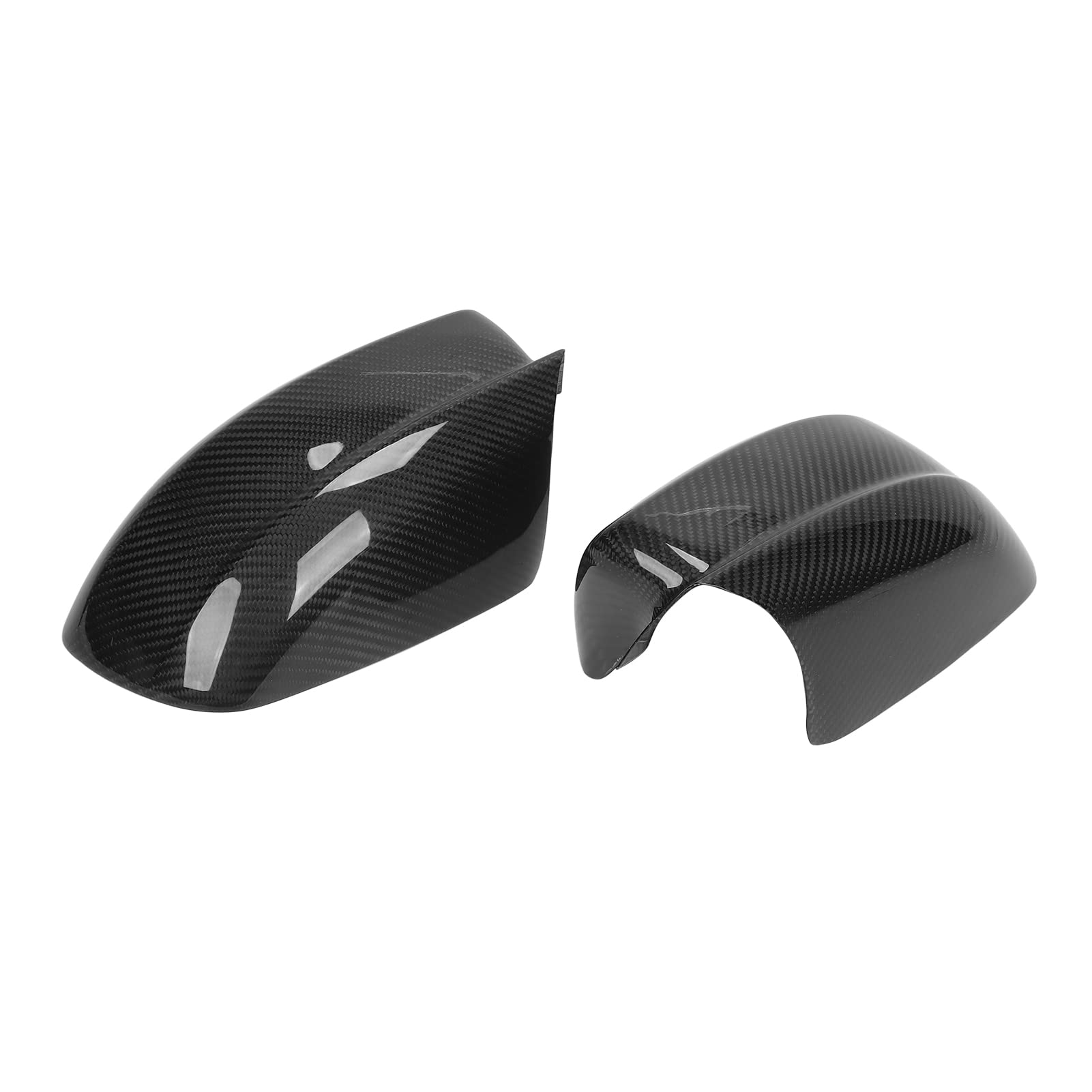Glossy Carbon Fiber Wing Mirror Caps - Anti-Fading Car Rearview Mirror Cover Replacement for Dodge Charger 2011-2021 | Durable Exterior Accessories for Vehicle Customization & Style Upgrade
