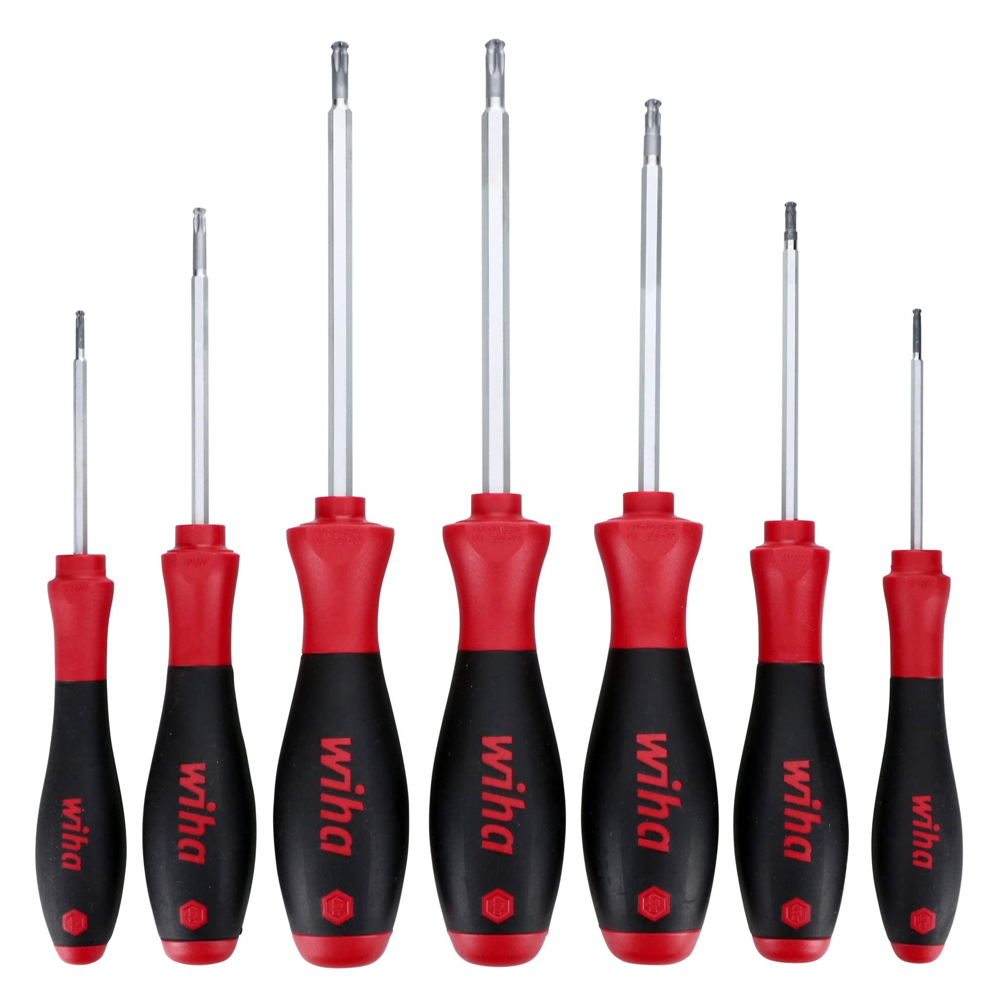 Wiha 36121 7-Piece Ball End Torx Screwdriver Set with SoftFinish Handle - Perfect for Electronics, Automotive & DIY Home Repairs