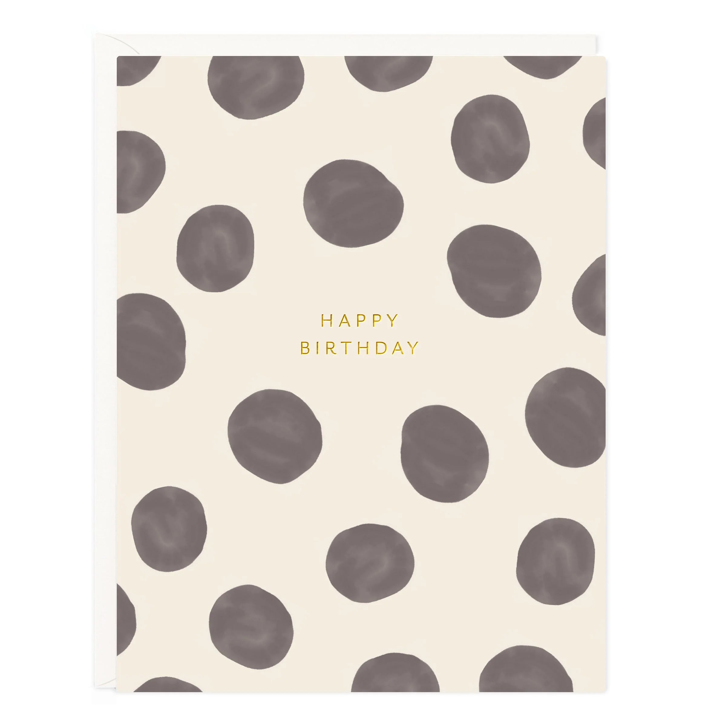 Birthday Classic Dots Greeting Card - Elegant Polka Dot Design for Birthday Wishes, Parties & Special Occasions