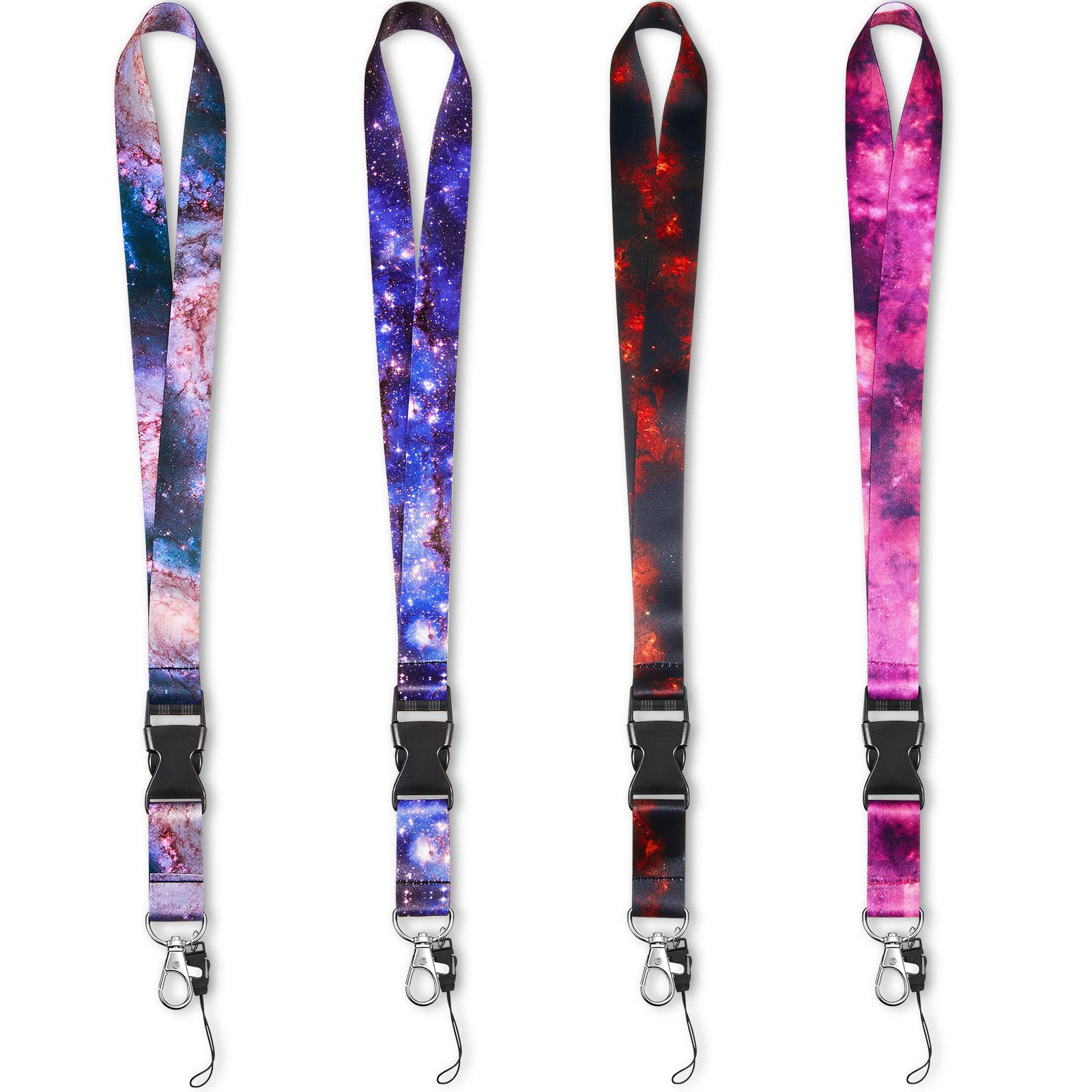 Starry Sky Lanyard with Detachable Buckle for ID Badges - Teacher & Teens Use