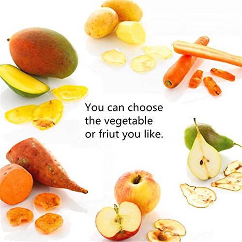 Bluelover Kitchen Microwave Apple Potato Vegetable Crisp Chip Slicer Maker - Easy & Fast Homemade Snacks for Healthy Chips, Fries, and Veggie Chips - Perfect for Parties, School Lunches, and Family Snack Time