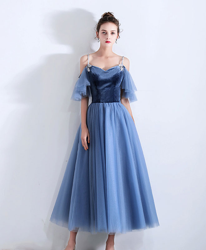 Elegant Blue Sweetheart Neckline Short Prom Dress - Flowy Bridesmaid Dress for Weddings & Formal Events | Perfect for Homecoming, Parties & Special Occasions