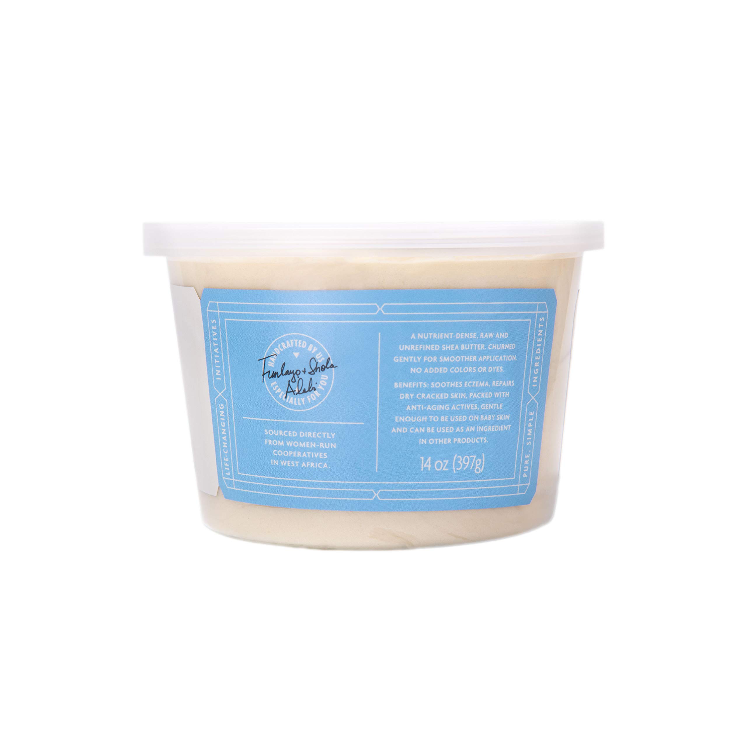 Pure Unrefined Shea Butter for Skin & Hair - 100% Natural, Unscented, 14 Oz - Deep Moisturizing for Dry Skin, Eczema, Hair Care & DIY Beauty Recipes